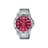 Красный циферблат часов