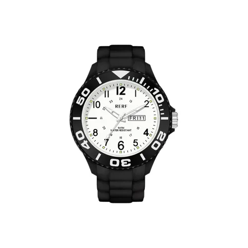 RERF Юность Модный и Крутой Модный Кремниевый Ремешок Кварцевый Механизм Часы Унисекс Белый Циферблат
