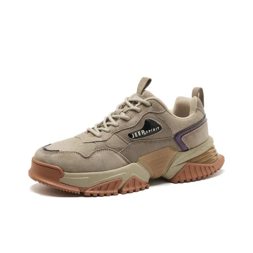 JEEP SPIRIT Низкий топ толстая подошва кроссовки мужские натуральный олень