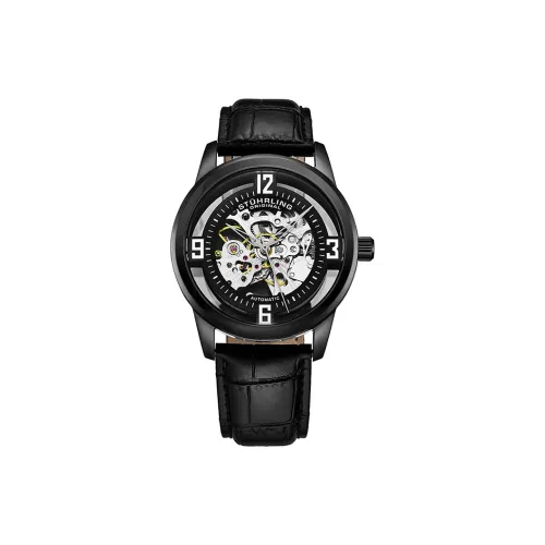 STUHRLING Автоматический Механический Механизм Мужские Часы 42 мм Черный