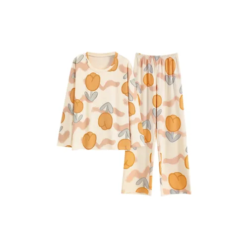 The Story Of The Flower Season Пижамный комплект женский оранжево-красный