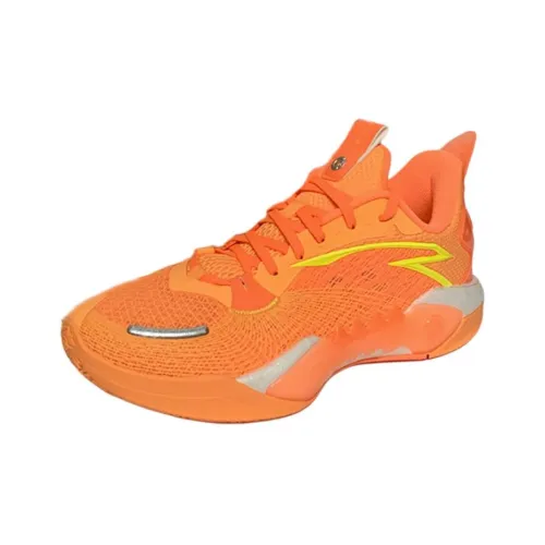 ANTA Shock Wave 5 Баскетбольные кроссовки Низкий топ Оранжевый Желтый Мужской