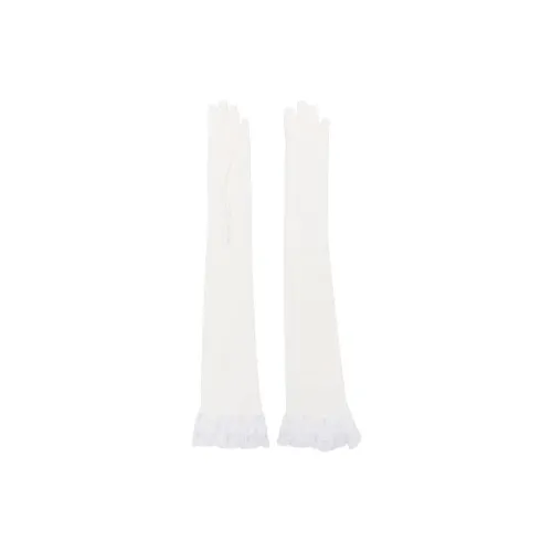 Alessandra Rich Вискоза Перчатки Женские Белые