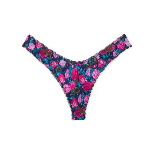 Victoria's Secret Very Sexy Розовый Кружевной Отделка Высокая Нога Стринговые Трусы A S F Нижнее Белье Женское Винтаж Розовый