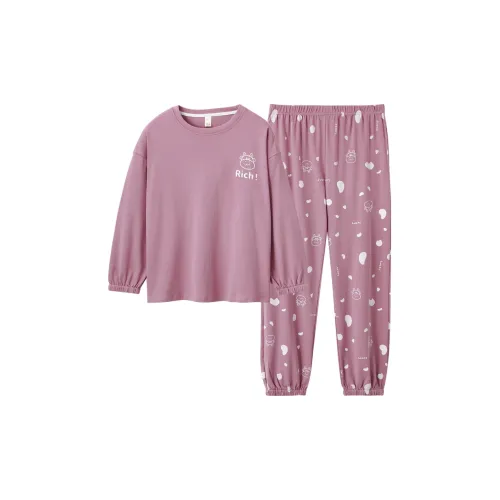Song Qianya Пижамный комплект женский розовый фиолетовый