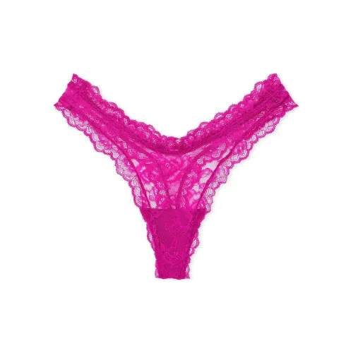 Victoria's Secret Very Sexy Розовый Кружевной Отделка Высокая Нога Стринговые Трусы O P Нижнее Белье Женское 1 Пачка Radiant Розовый