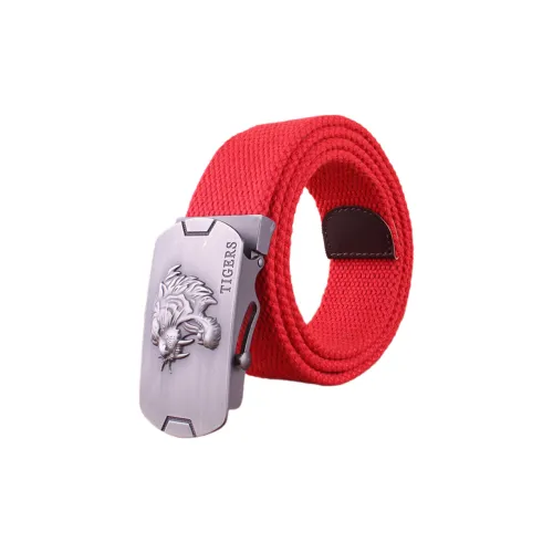FUO Юность Тактические Брюки с Однотонным Dominant Tiger Head Smooth Fastener Canvas Belt Unisex 3,8 см