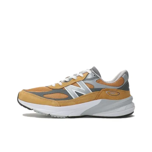 New Balance NB 990 V6 Low Топ Casual Унисекс Коричневый Серый Белый Сделано в США