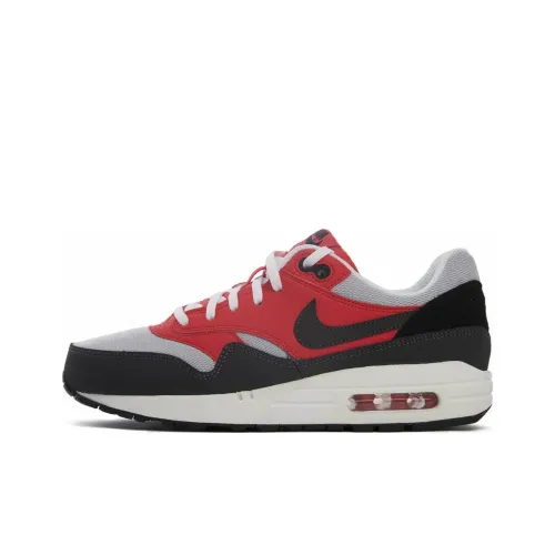 Nike Air Max 1 Low Топ Kids Lifestyle Shoes Черный Красный Подростки