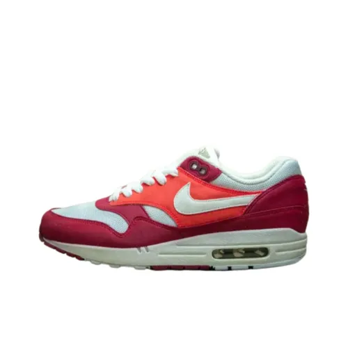 Nike Air Max 1 Low Топ Повседневные Беговые Кроссовки Унисекс Красный Белый