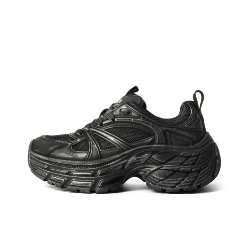 BELLE Устойчивая к истиранию низовая обувь низкий топ массивные кроссовки женские черный бежевый