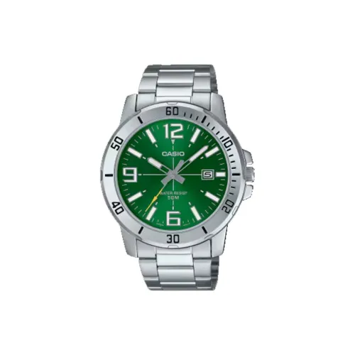 CASIO Кварцевый механизм нержавеющая сталь ремешок унисекс зеленый циферблат