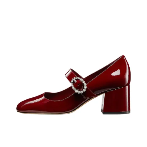 Stuart Weitzman SW Sloane Туфли Мэри Джейн с грубым каблуком 6 см женские красные