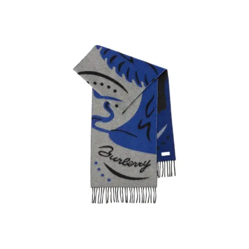 Burberry Кашемир Вязаные Шарфы Унисекс Синий