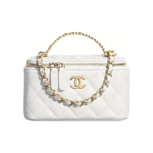 CHANEL 22c Early Spring С рельефом Тисненый Телячья кожа Сумка для коробок Сумка Женская Белая