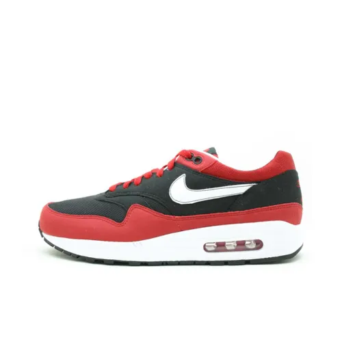 Nike Air Max 1 Low Топ Casual Мужской Черный Красный