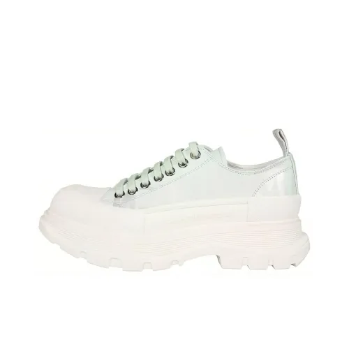 Alexander McQueen Tread Slick Low Топ Обувь на платформе Мужская Белая Зеленая