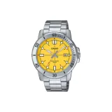 Желтый циферблат часов