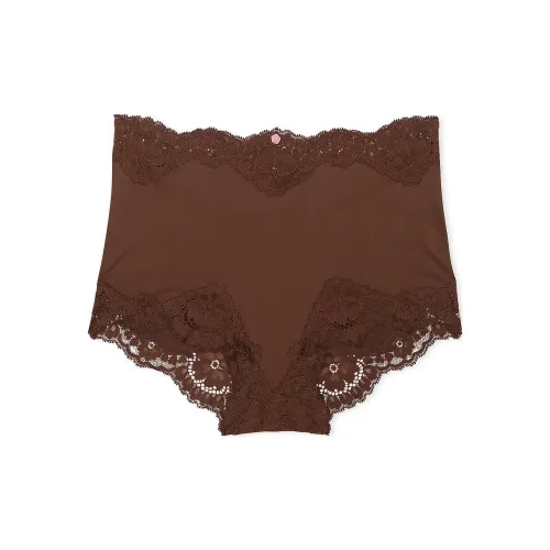 Victoria's Secret Dream Angels Кружевная отделка Boyshort Panty Gartered Panty Женские 1 упаковка Шоколадное Spreads