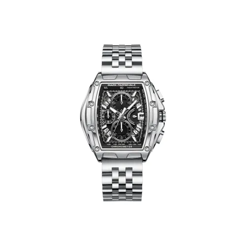 FAIRWHALE Pioneer Collection Кварцевый механизм Металлический ремешок Часы Мужские Черный циферблат