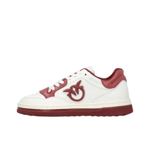 PINKO Love Birds series Низкие кроссовки для скейтбординга Женские Белые Красные