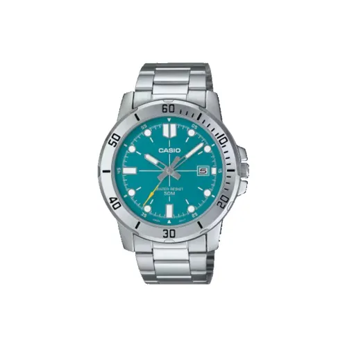 CASIO Кварцевый механизм нержавеющая сталь ремешок мужские часы синий циферблат