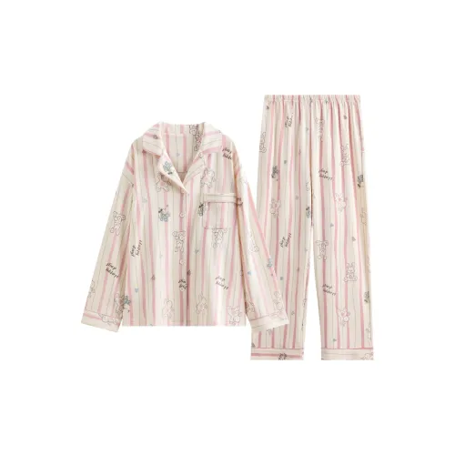 FENTENG Пижамный комплект женский розовый креветочный