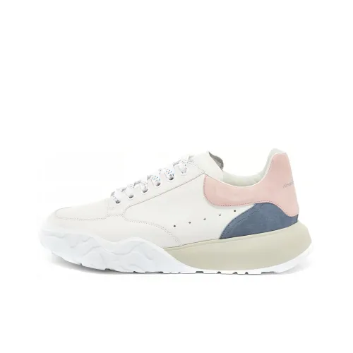 Alexander McQueen Low Top Casual Shoes Men's White Blue Pink
