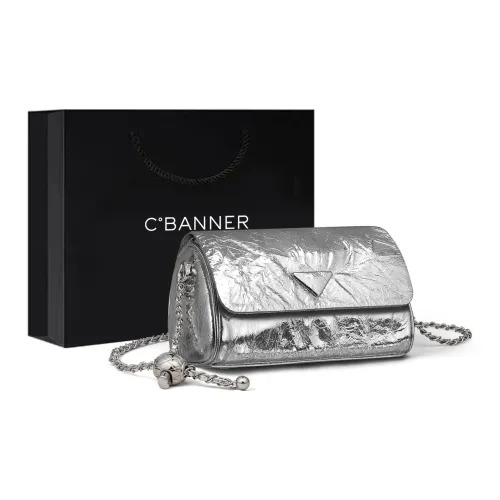C°BANNER Коровья кожа с синтетической кожей сумка через плечо стандартная женский серебряный черный