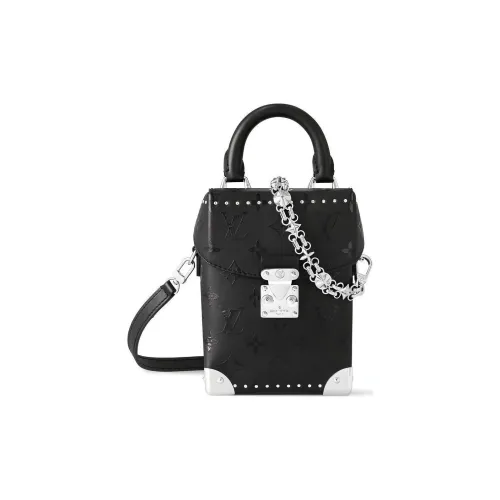 LOUIS VUITTON Корова Кожа Камера Сумка Сумка Сумка через плечо Сумка через плечо Женская Черная и Серебряная