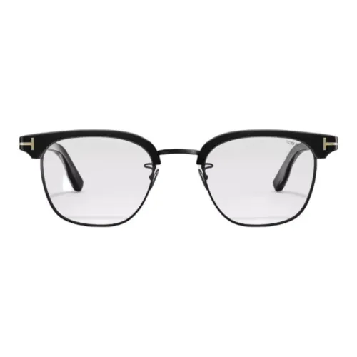 TF Пластина And Металл Литье Овал Оправы для очков Унисекс Черный желтый Черепаховый