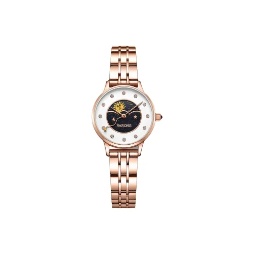 RARONE Star Moon Series Dreamy Starlight Кварцевый механизм Нержавеющая сталь Ремешок Часы Женские часы Синий циферблат