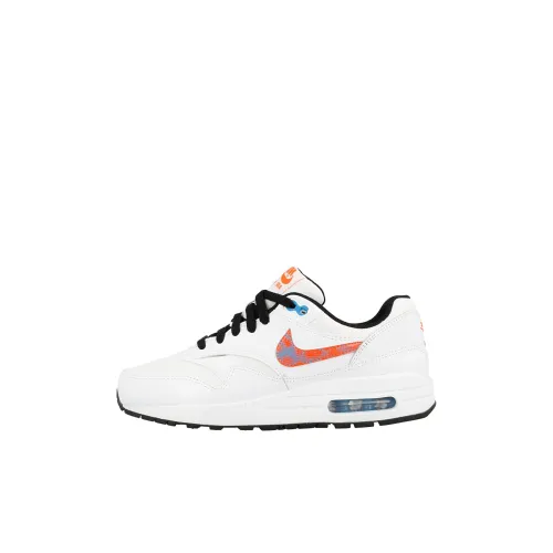 Nike Air Max 1 Kids Lifestyle Shoes Белый Оранжевый Детский