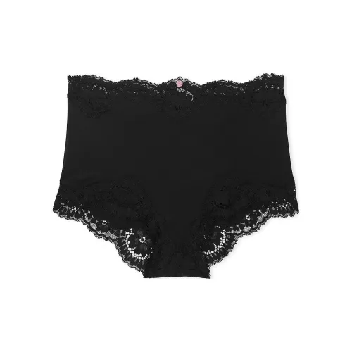 Victoria's Secret Dream Angels Кружевная отделка Boyshort Panty Черное нижнее белье Женское 1 упаковка Черное