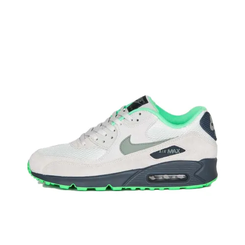 Nike Air Max 90 Low Топ Casual Мужской Белый Зеленый