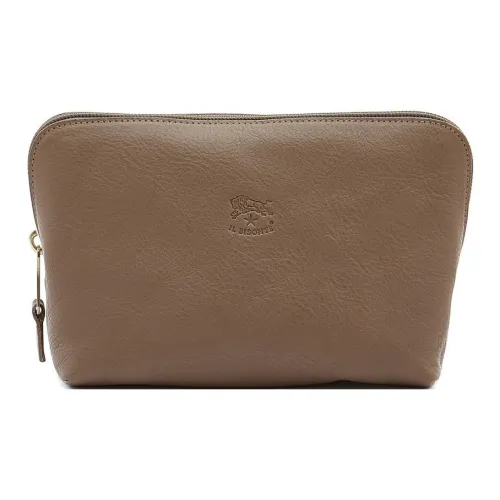 Il Bisonte Коровья кожа Клатч Женские Светло-серый