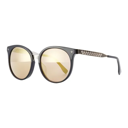 LACOSTE Пластиковая оправа Круглые Солнцезащитные очки Унисекс Черный