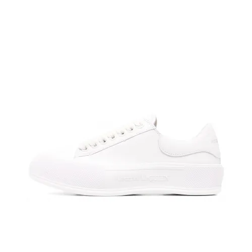 Alexander McQueen Deck Low Топ Стильные Скейтбординги Женские Белые