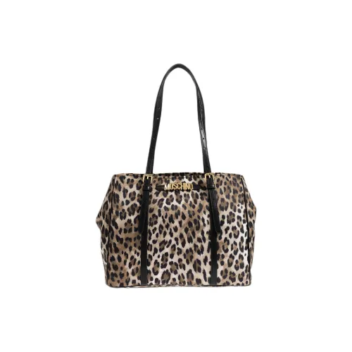 MOSCHINO Ткань Тоут Сумка Сумка для покупок Сумка на плечо Сумка женская Бежевый