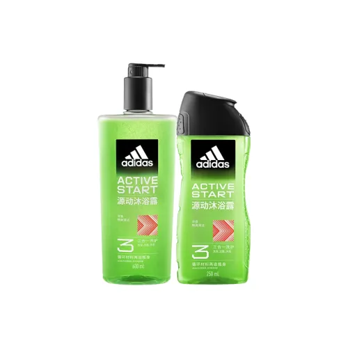 Adidas Мужской 3-в-1 Source Power Shower Гель Набор Hydrating Cleansing Корица Амбра 600 мл + 250 мл