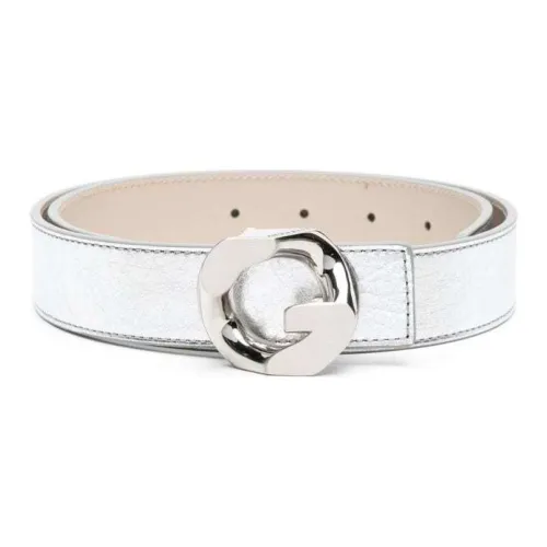 GIVENCHY Цепочка Логотип Телячья кожа Лакированная кожа Ремни Женские Белые