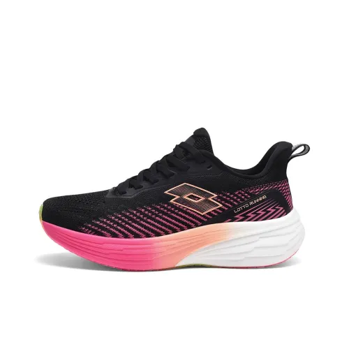 LOTTO Амортизация Поддержка Устойчивость к истиранию Низ Резистентный Низ Низкий Топ Беговые кроссовки Женские Черный