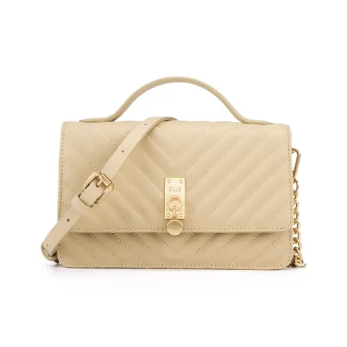 ELLE Пэчворк из кожи с синтетической кожей одно плечо маленькая сумка женский CAMEL черный