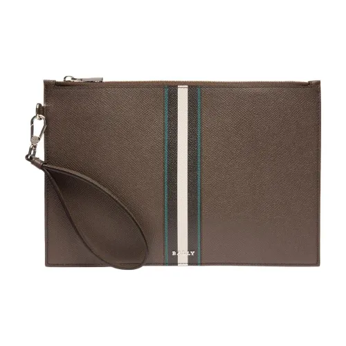 BALLY Клатч из коровьей кожи мужской армейский зеленый