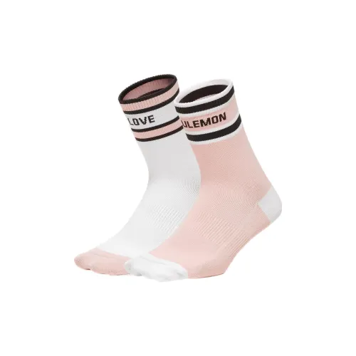 lululemon Tale To Tell Низкие носки Нет Серебряный Женские 2 упаковки Белый Misty Розовый Графитовый Серый