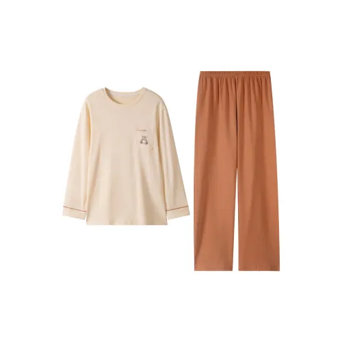 Dream Heart Пижамный комплект Мужской Абрикос