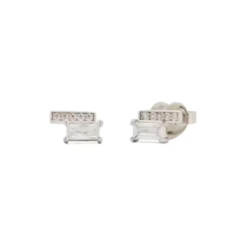 Kate Spade Кристальные серьги-гвоздики Women's Silver
