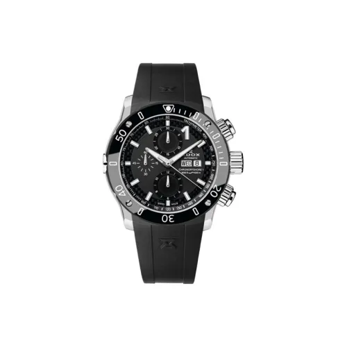EDOX Автоматический Механический Механизм Мужские Часы 45 мм Черный