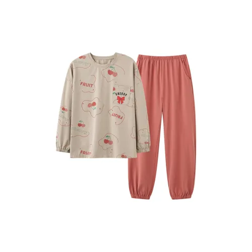 Montagut Pajama Комплект Осенний Зимний Женский Двухкомпонентный Комплект Умбра