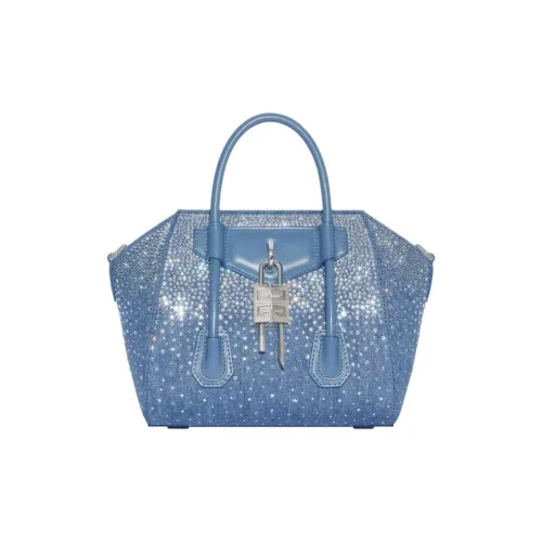 Givenchy Сумка через плечо из хлопка и телячьей кожи мини-сумка женская средне-синяя